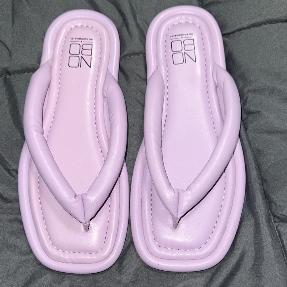 Chunky Square Sandals Lavender Lilac Purple